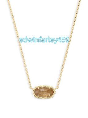Elisa Gold Pendant Necklace in Citrine